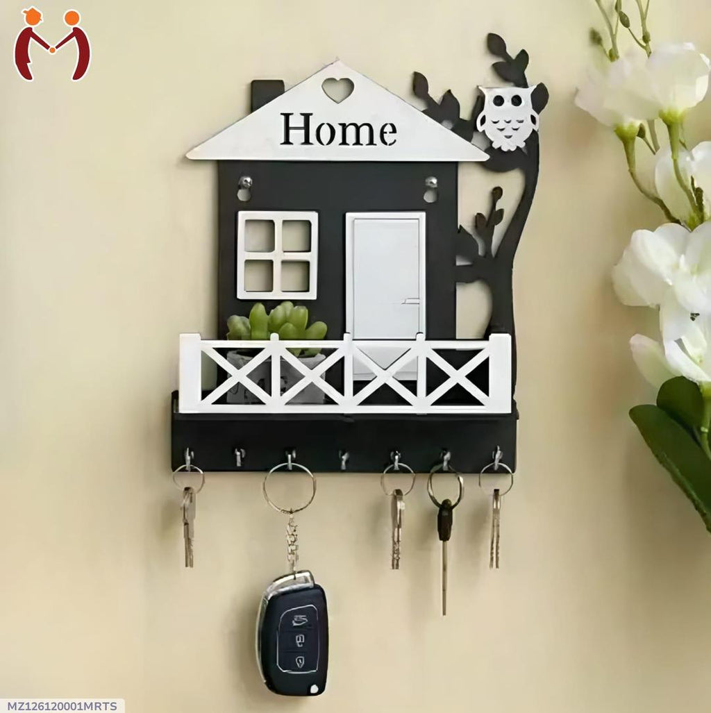 Black Owl House Key Holder