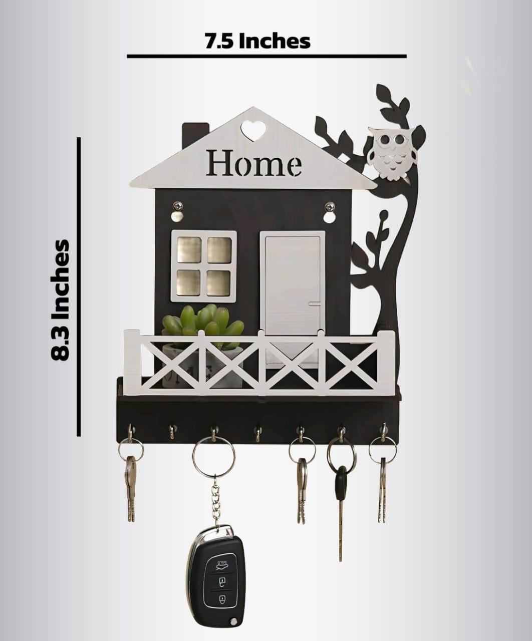 Black Owl House Key Holder