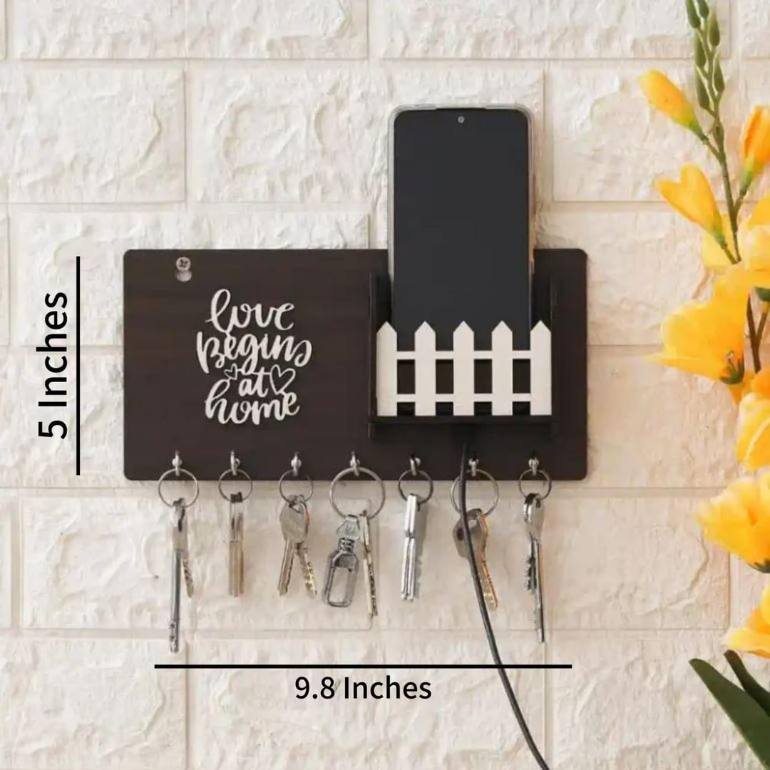 Wall-Mounted Key & Phone Holder