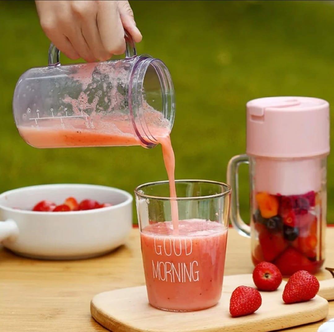 Mini Juicer Green Portable 500ml Rechargeable