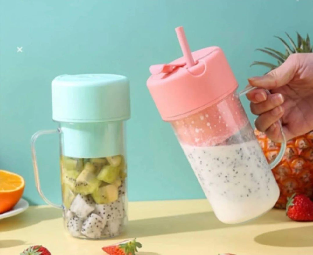 Mini Juicer Green Portable 500ml Rechargeable